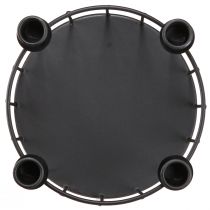 položky Drôtený košík kovový ozdobný košík svietnik čierny Ø23,5cm