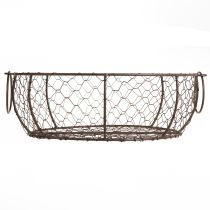 položky Drôtená miska na košík s rúčkou hnedá Ø35/30/25 cm Sada 3 ks