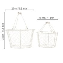 položky Dekoratívne drôtené koše ako dekoratívne riešenie pre kreatívny záhradný dizajn, 30 cm, 1 sada