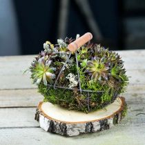 položky Drôtený košík oválny s rúčkou sivý 17×11cm V15cm 2ks