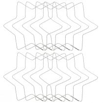 položky Drôtená hviezda vlna prsteň hviezdy na vianočný veniec 20cm 10 ks