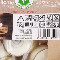 položky Voňavé čajové sviečky Fresh Flower vonné čajové sviečky biele Ø25cm 7h 18 ks