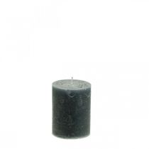 položky Jednofarebné sviečky antracitové stĺpové sviečky 70×100mm 4ks