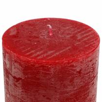 položky Jednofarebné sviečky červené 70x100mm 4ks