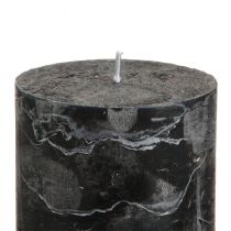 položky Masívne čierne stĺpikové sviečky 70×80 mm, sada 4 kusov - Elegantné dekoratívne sviečky na adventné vence a Halloween