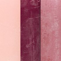 položky Jednofarebné stĺpové sviečky 3 farby Berry 60×100mm 12 ks