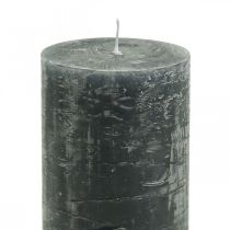 položky Jednofarebné sviečky antracitové stĺpové sviečky 60×100mm 4ks