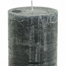 položky Jednofarebné sviečky antracitové stĺpové sviečky 70×120mm 4ks
