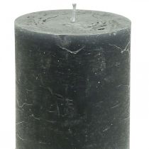 položky Jednofarebné sviečky antracitové stĺpové sviečky 70×80mm 4ks