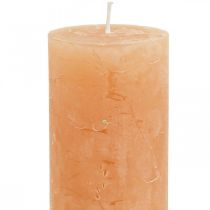 položky Farebné sviečky Orange Peach stĺpové sviečky 50×100mm 4ks