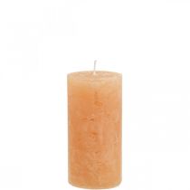 položky Farebné sviečky Orange Peach stĺpové sviečky 50×100mm 4ks