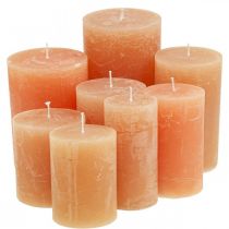 položky Jednofarebné sviečky Orange Peach Rôzne veľkosti