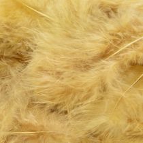 položky Pravé pierka na výrobu vo svetložltej farbe, 5 cm – 10 cm, 20 g