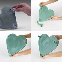 položky Kvetinové penové srdce s click systémom zásuvný materiál zelený 20cm 2 kusy