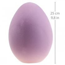 položky Veľkonočné vajíčko plastové ozdobné vajíčko fialové lila vločkované 25cm