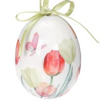 položky Veľkonočná dekorácia na vajíčka, motív tulipánu so stuhou na zavesenie a jarnú dekoráciu, 6 cm, 12 kusov