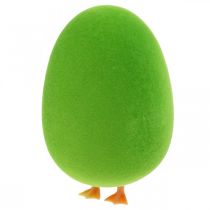 položky Vajíčko Veľkonočná dekorácia s nožičkami Dekorácia z vajíčok vaječná zelená V13cm 4ks