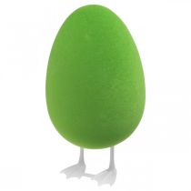 položky Veľkonočné vajíčko s nožičkami ozdobné vajíčko zelené vločkované Dekorácia do výkladu Veľká noc V25cm
