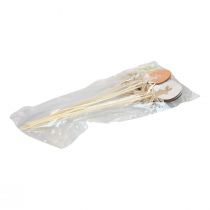 položky Kvetinová zátka Veľkonočná dekorácia drevené vajíčko so zajačikom farebné 5×7cm 12 ks