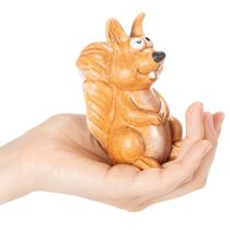 položky Figúrka sediacej veveričky na jesennú dekoráciu, 10 cm