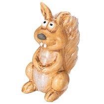 položky Figúrka sediacej veveričky na jesennú dekoráciu, 10 cm