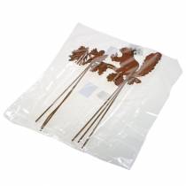 položky Záhradné kolíky veverička na konári patina kovu V42cm 3ks