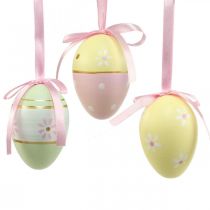 položky Veľkonočné vajíčka na zavesenie ozdobné vajíčka farebné Ø4cm V6cm 6 kusov