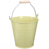 položky Vedro kovový kvetináč v zeleno-žltej farbe 26x22,5x23cm 6l