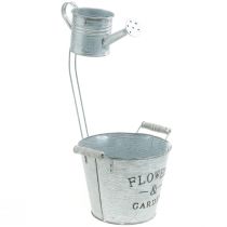 Dekoratívny kvetináč, vedro s kvetináčom, kvetináč, kovové vedro V38cm Ø16,5cm/Ø7cm
