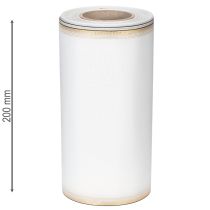 položky Elegantná moaré stuha na veniec, 200 mm biela so zlatým perleťovým okrajom a špeciálnou úpravou, 25 m - ideálna na dekorácie a oslavy
