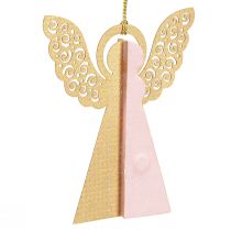 položky Vianočné papierové ozdoby anjelikov, marhuľovo zlaté, 12 cm, sada 4 kusov