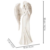 položky Figúrka anjela stojaceho a modliaceho sa, dekorácia, 36 cm