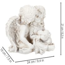 položky Detská dekorácia anjela - anjelský pár so sochou srdca 24 cm
