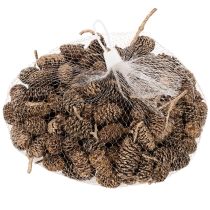 Článok Jelšové šišky, prírodný produkt na dekoráciu a tvorenie, zlaté, 3 cm, 300 g