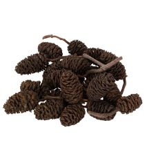 Článok Prírodné jelšové šišky, voľné, na ozdobu, 3 cm, 300 g, prírodná hnedá.