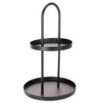 Článok Kovový dvojposchodový okrúhly dekoratívny podnos 58 cm