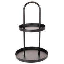 položky Kovový dvojposchodový okrúhly dekoratívny podnos 58 cm