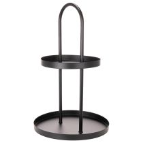 položky Kovový dvojposchodový okrúhly dekoratívny podnos 58 cm