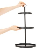 položky Trojposchodový kovový okrúhly servírovací stojan na viacposchodovú dekoráciu stola, 61 cm