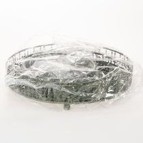 Článok Kovový poschodový servírovací stojan, zelený, tri úrovne, jedľová dekorácia, okrúhly, 49 cm