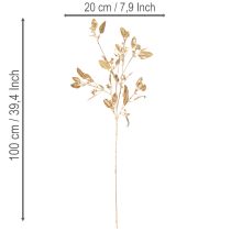 položky Umelá vetvička eukalyptu, dekoratívna vetvička do vázy, 100 cm