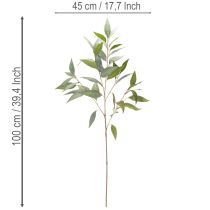 položky Umelá vetvička eukalyptu, prírodná zelená, dekorácia, 100 cm
