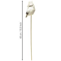 položky Sova na palici Biela 9cm L48cm