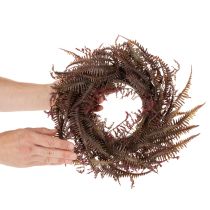 položky Umelý veniec s vetvičkami papradia, jesenná dekorácia, 35 cm