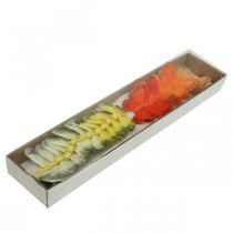 položky Motýľ z peria na drôte 5cm oranžový, žltý 24 ks