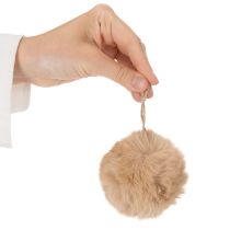 Článok Dekoratívny brmbolček na zavesenie, nadýchaná chlpatá guľa, 7 cm, 6 kusov