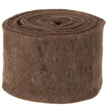 Článok Hnedá vlnená plstená stuha, 15 cm x 5 m, na dekoráciu a tvorenie