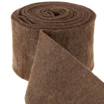 Článok Hnedá vlnená plstená stuha, 15 cm x 5 m, na dekoráciu a tvorenie