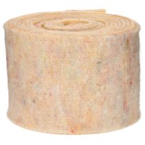 Článok Plstená páska, dvojfarebná chňapka z vlnenej plsti, oranžová/viacfarebná, 15 cm x 5 m
