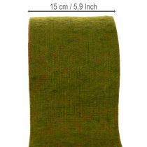 Článok Vlnená plstená páska ako dvojfarebný kruh na kvetináč pre kvetináče, zelená/červená, 15 cm x 5 m